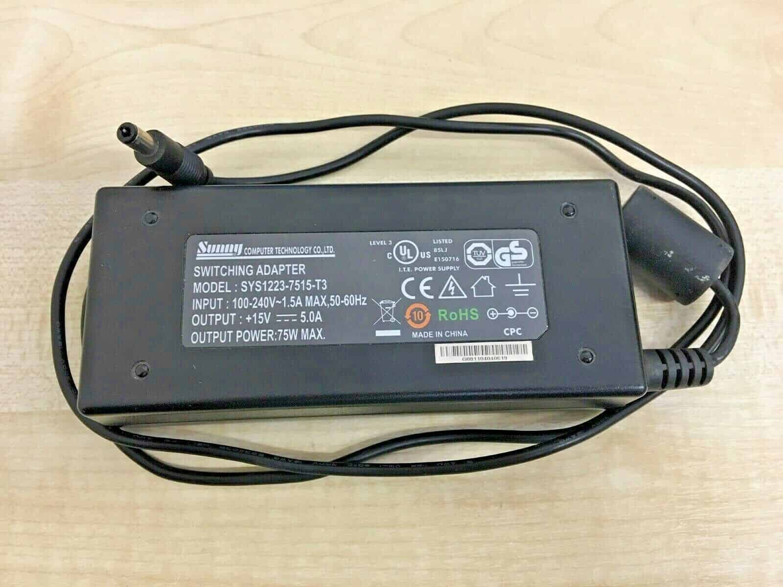 *Brand NEW*Original SUNNY 15V 5.0A ac adapter SYS1223-7515-T3 Power Supply